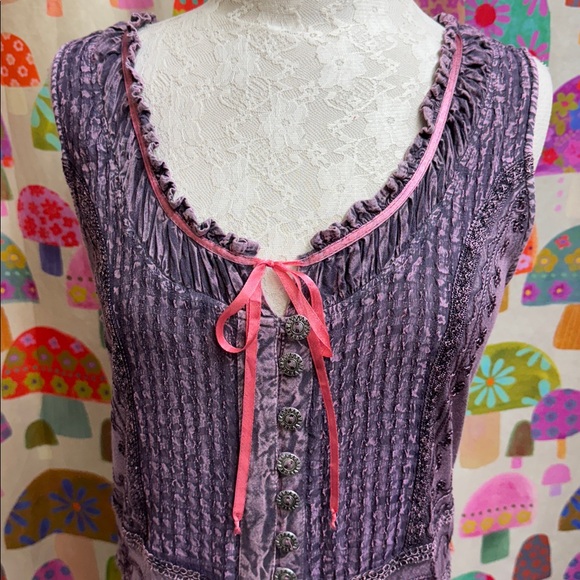 The Pyramid Collection. Sleeveless Bohemian Sleeveless Dress. Small - Picture 2 of 11